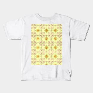 Delicate Victorian Vintage Pattern yellow Kids T-Shirt